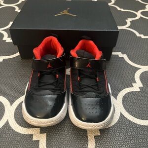 Kids Black and Red Jordan Sneakers
